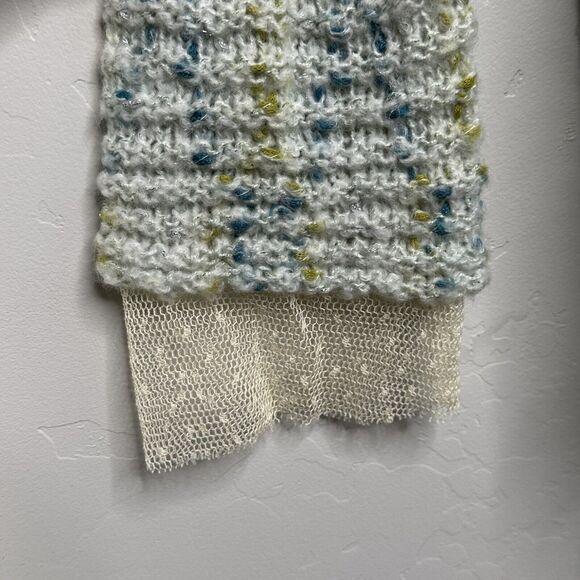 Aratta Silent Journey Open Front Cable Knit Cardigan Size L Large Lace Cuffs - Picture 5 of 16